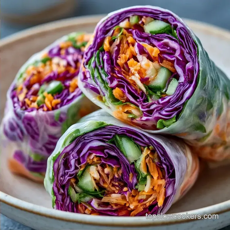Easy Rice Paper Salad Rolls with Tofu