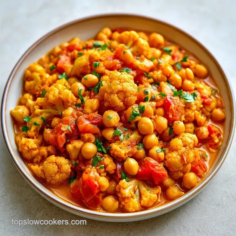 Cauliflower and Chickpea Curry: Dump-and-Go