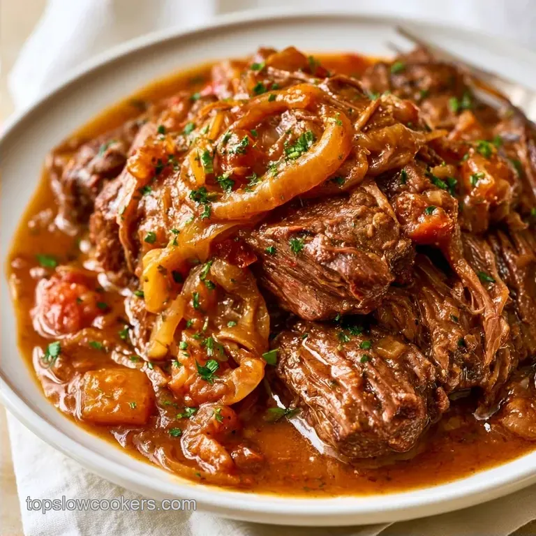 French Onion Pot Roast with Caramelized Onions
