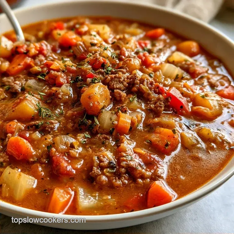 Old Fashioned Ground Beef Vegetable Soup