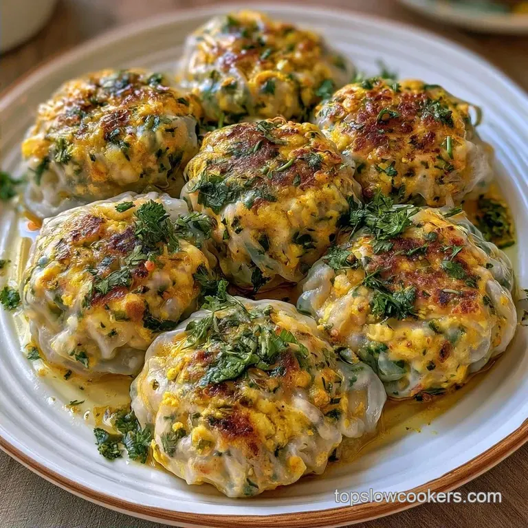 Indian Spiced Rice Paper Dumplings