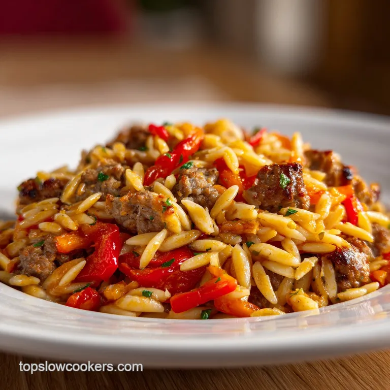 One-Pan Creamy Italian Sausage Orzo