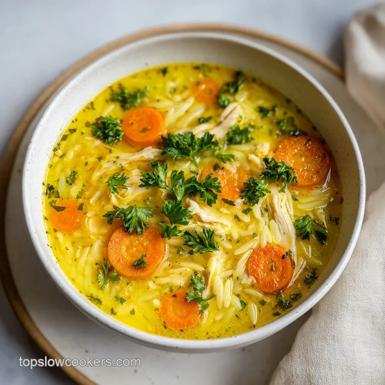 Lemon Chicken Orzo Soup: Silky and Comforting