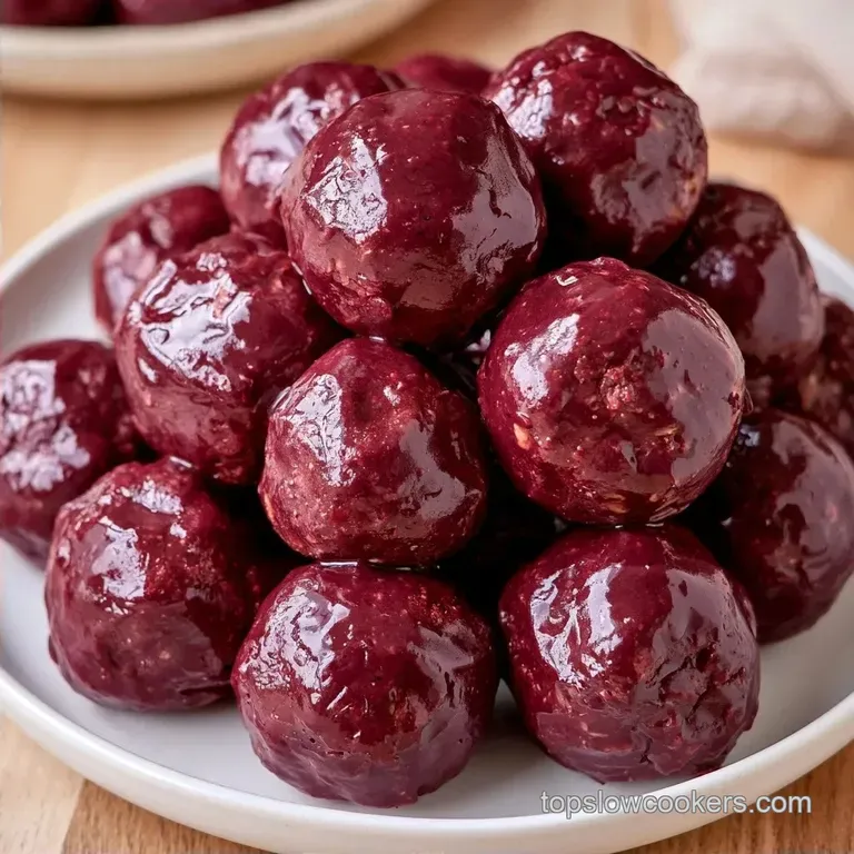 Old Fashioned Meatballs with Grape Jelly