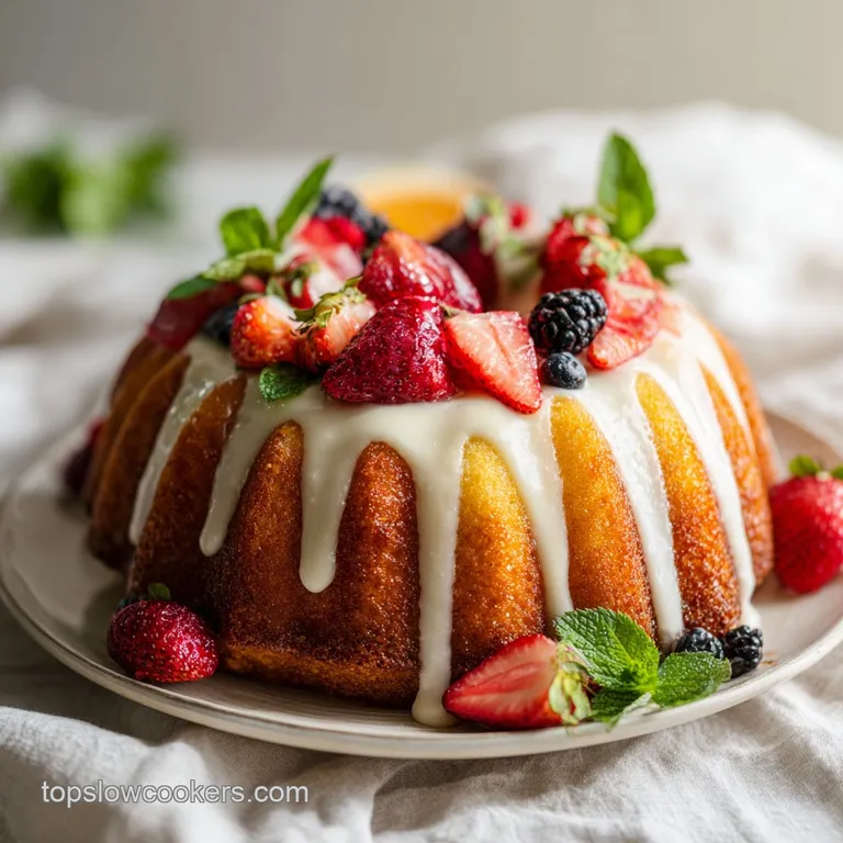 A slice of golden vanilla cake on a white plate, adorned with delicate whipped cream.
