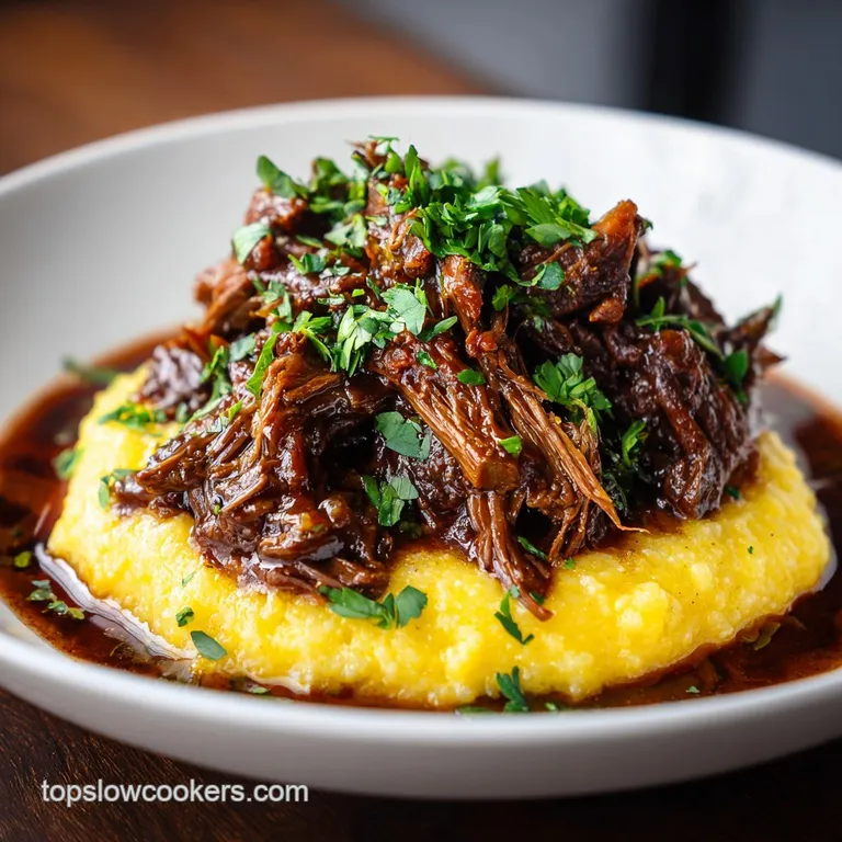 Slow Cooker Beef Ragu with Polenta