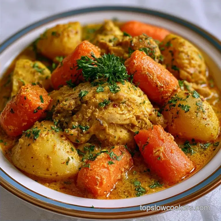 Slow Cooker Chicken Curry for Dad with Potatoes