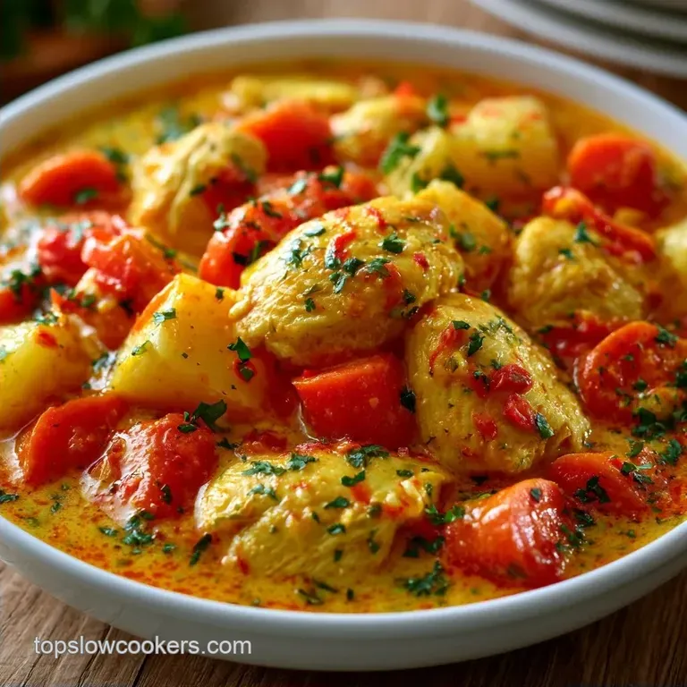 Slow Cooker Chicken Curry with Coconut Milk