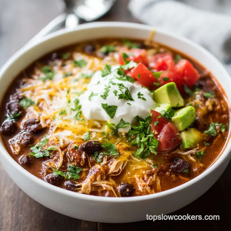 Slow Cooker Chicken Enchilada Soup