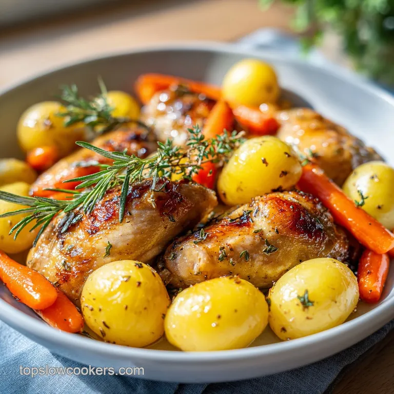 Slow Cooker Chicken Thighs: With Root Vegetables