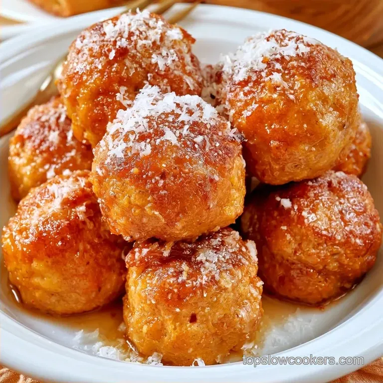 Slow Cooker Italian Beef Meatballs with Italian Sausage