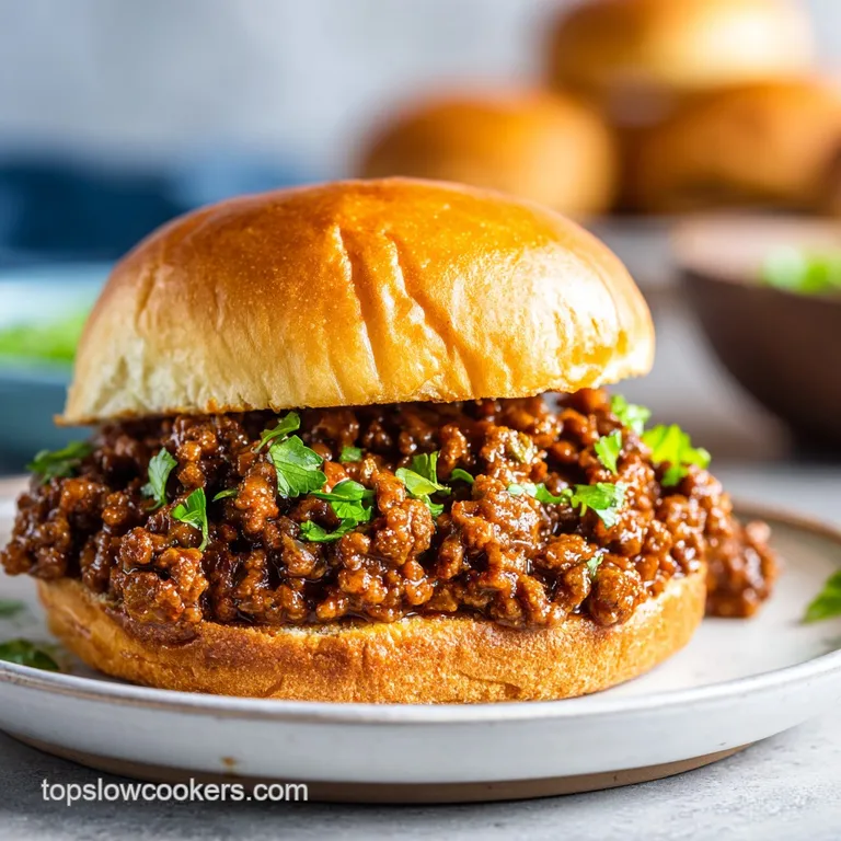 Slow Cooker Sloppy Joes: Rich Beef Glaze