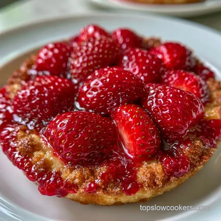 Jammy Slow Cooker Strawberry Cobbler