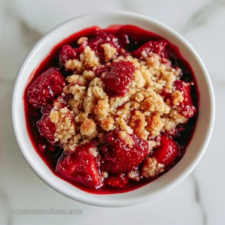 Slow Cooker Strawberry Crisp: Oat Topping