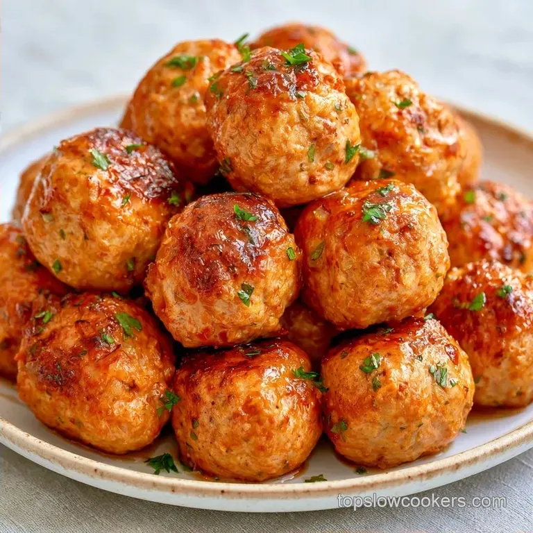 Juicy Slow Cooker Turkey Meatballs