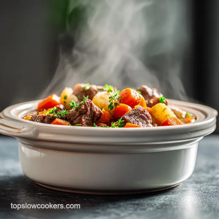 Slow Cooker Vegetable Beef Soup Recipe