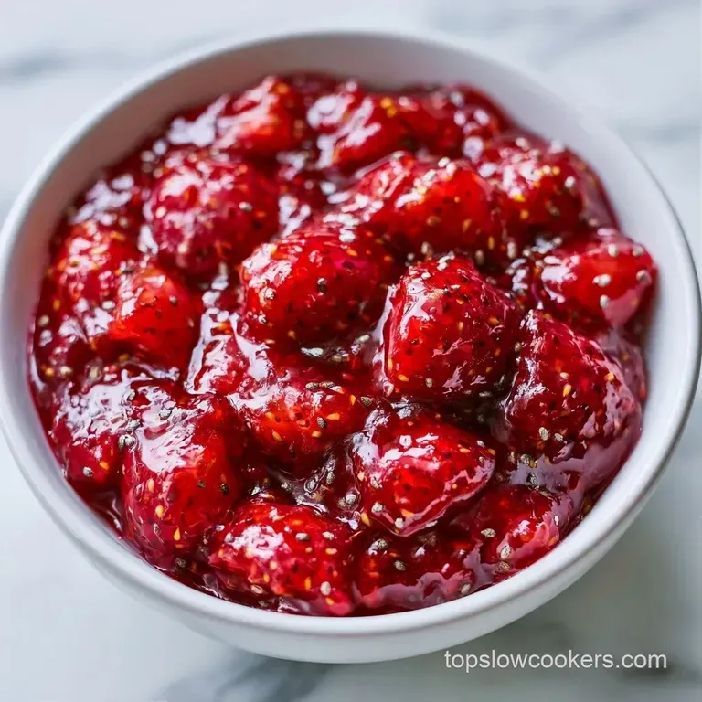 A dollop of thick, ruby-red fruit preserve resting on golden toasted sourdough with a small silver spoon.