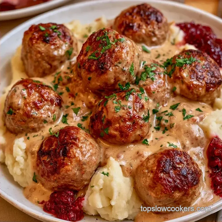 Swedish Meatballs Dish with Beef and Pork