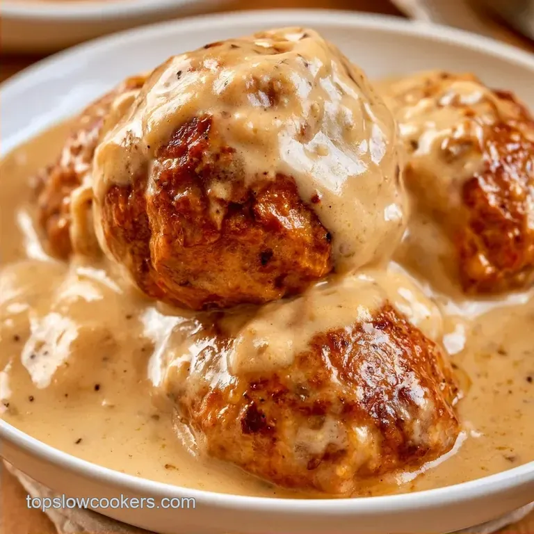 Tender Swedish Meatballs with Gravy