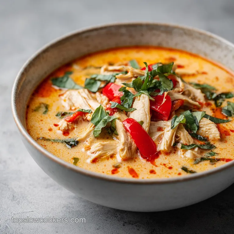 20 Minute Thai Chicken Curry Soup with Coconut Milk